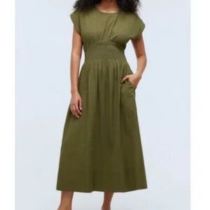 Madewell Kaya olive green dress size S